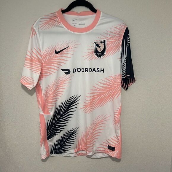Nike Womens Multicolor Drifit Los Angeles Angel City FC Soccer Away Jersey Large - Picture 1 of 6